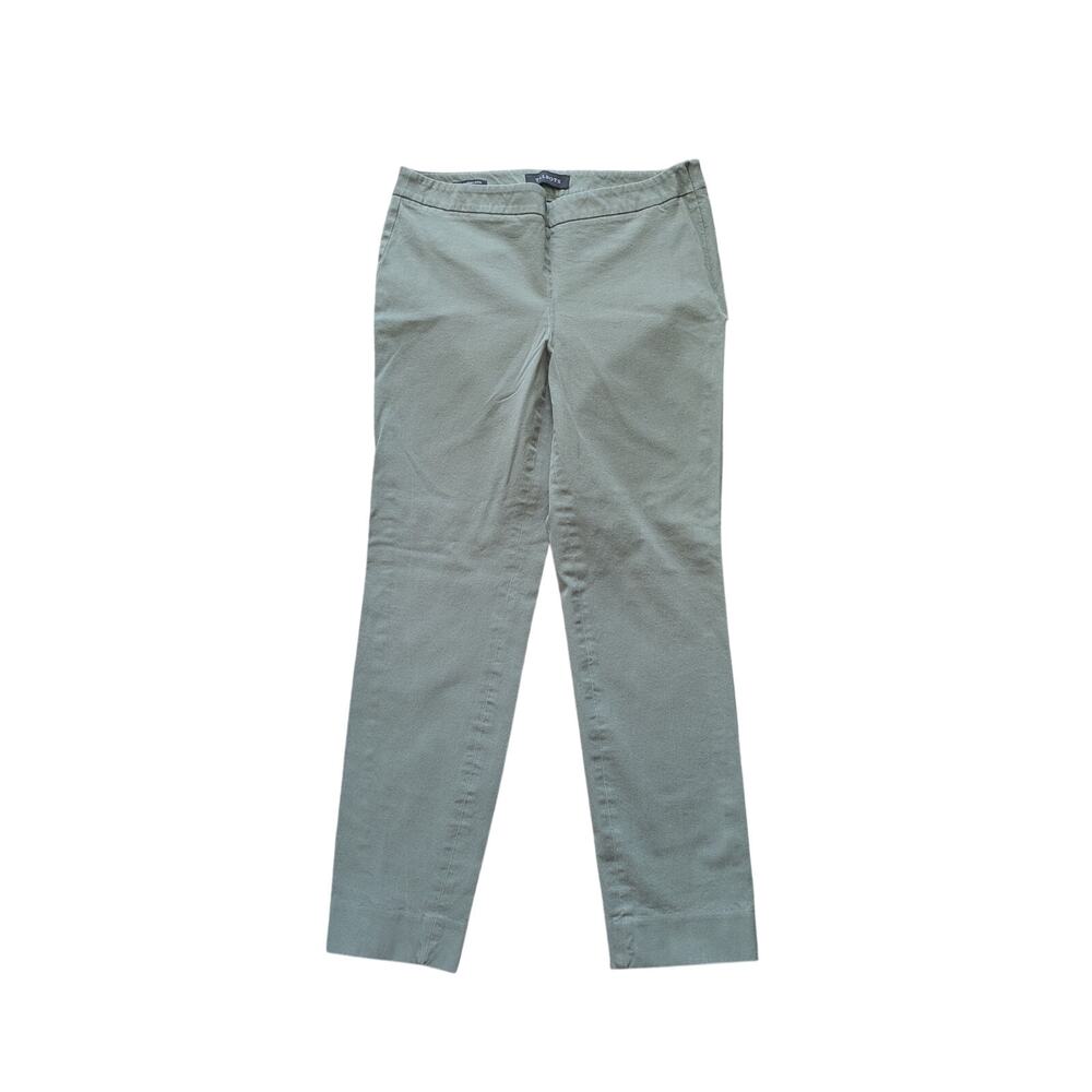 Talbots Chatham Ankle Pants Womens 6 Green Cotton-Rayon Coastal Resort Mature